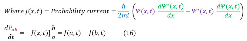 Probability Current: Continuity Equation