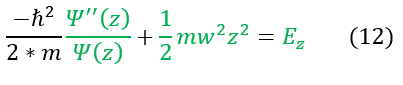 1D Quantum Harmonic Oscillator Schrödinger Equation