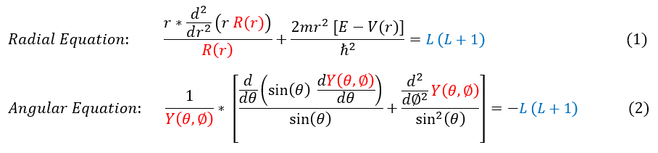 Schrödinger Equation: Radial and Angular Equation